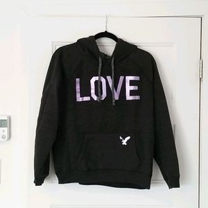 American Eagle Love Dark Gray Hoodie